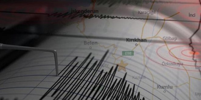 Hatay'da 3.9 büyüklüğünde deprem meydana geldi