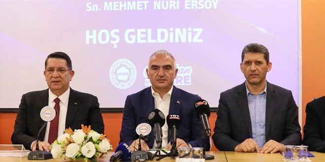 Bakan Ersoy: 100 milyar dolarlık turizm geliri hedefine emin adımlarla yürüyoruz