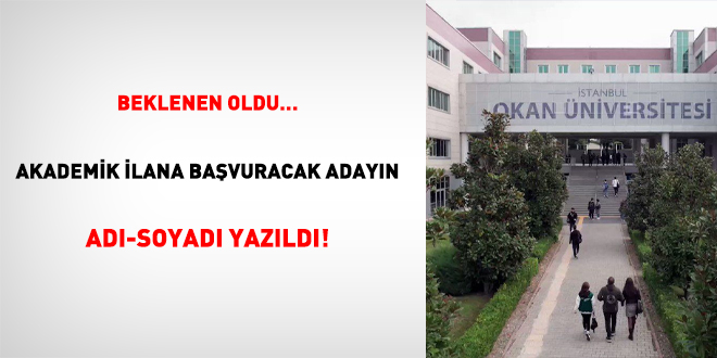 Akademik ilana bavuracak adayn ad-soyad yazld!