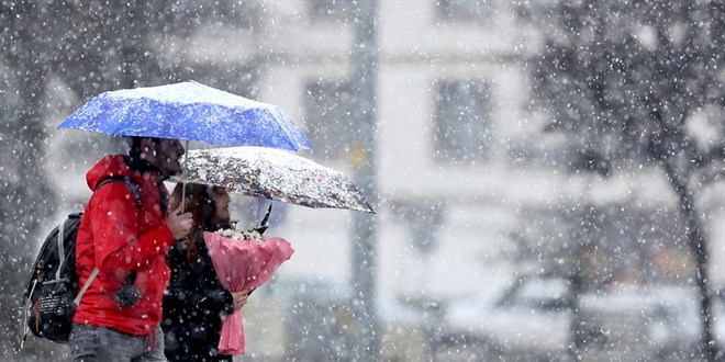 Meteoroloji'den saanak ve kar ya uyars!