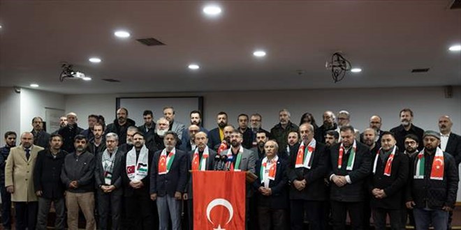 2 bine yakın STK, Başkentte 'Gazze'de Soykırıma Dur De' temalı basın açıklaması yaptı