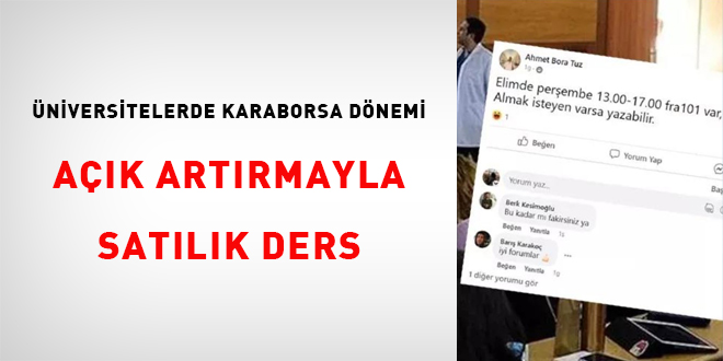 niversitelerde karaborsa dnemi! Ak artrmayla satlk ders