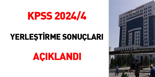 KPSS 2024/4 yerletirme sonular akland