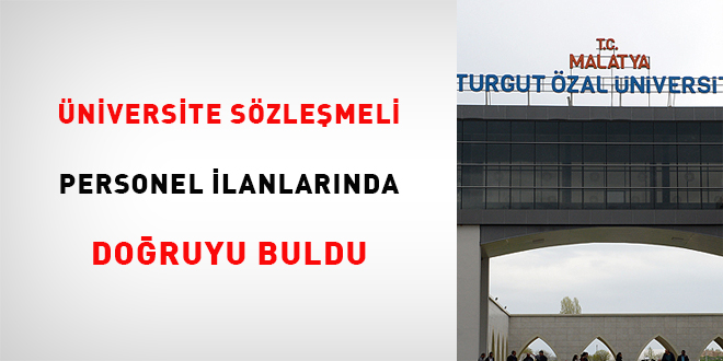 Üniversite, sözleşmeli personel ilanlarında doğruyu buldu