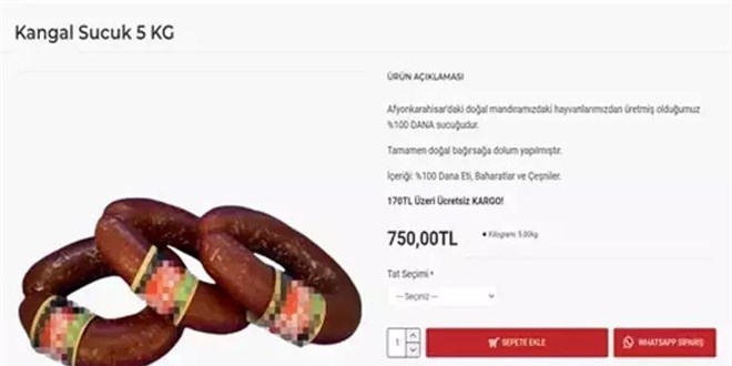 Beş kilo sucuk 750 lira olur mu?