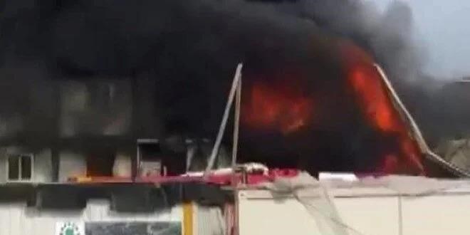 İstanbul'da işçi konteynerinde yangın