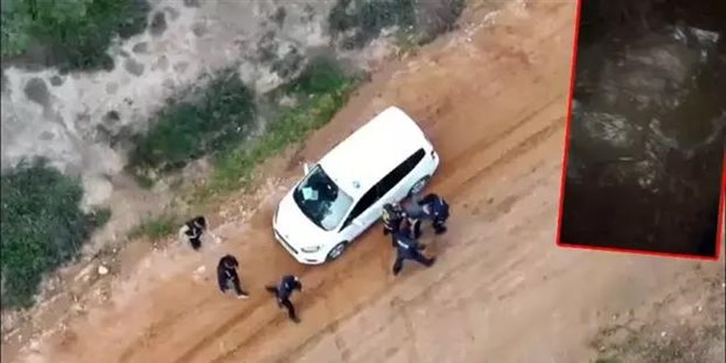 Drone denetiminde toprağa gömülmüş 18 kilo uyuşturucu yakalandı