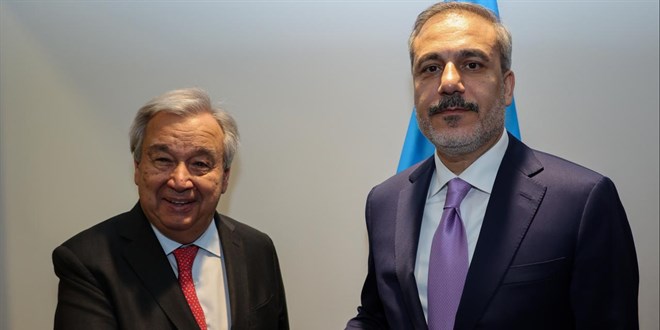 Bakan Fidan, BM Genel Sekreteri Guterres ile grt