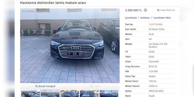 Belediye başkanı makam aracını satışa çıkardı: Ön takım bakım istiyor