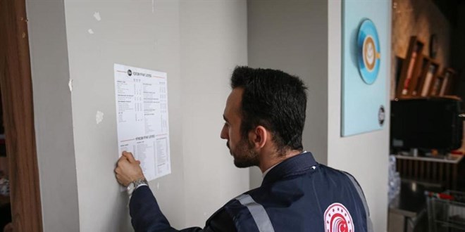 Fiyat listesi kuralına uymayan işletmelere ceza yağdı