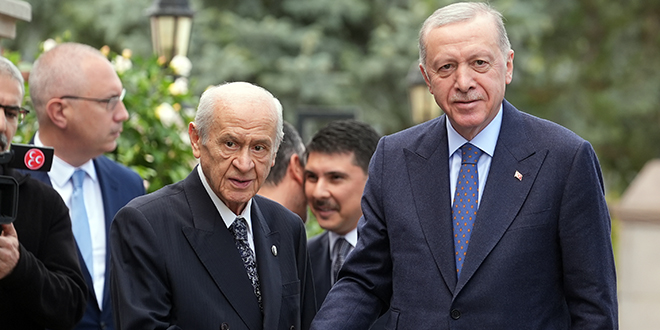 Erdoğan'ın, MHP Genel Başkanı Bahçeli'yi ziyaret etti