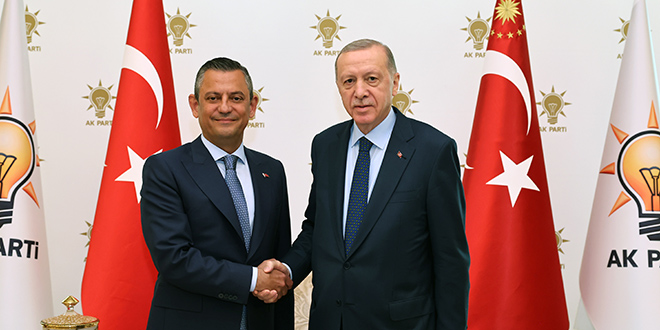 Cumhurbakan Erdoan, CHP lideri zgr zel ile grecek