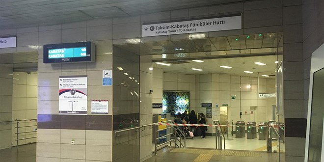 Taksim-Kabataş füniküler hattında teknik arıza