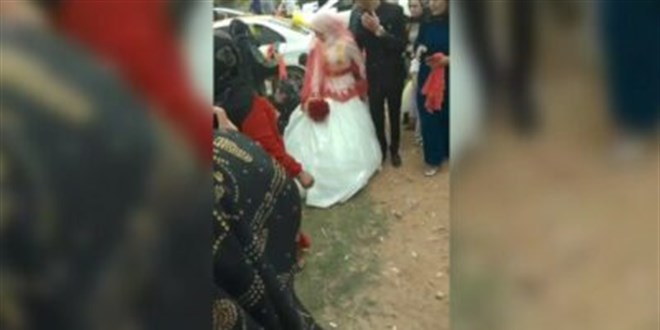 Gelinin duvağını toplarken maganda kurşunuyla vuruldu