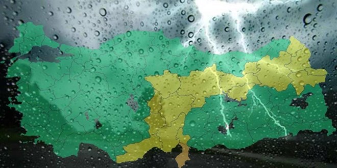 17 kent için sarı kod verildi