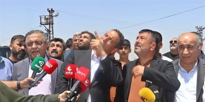 CHP heyeti, Mardin ve Diyarbakır sınırındaki yangın bölgesinde