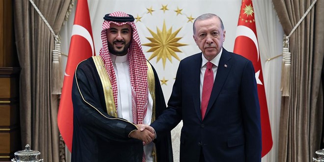 Cumhurbaşkanı Erdoğan, Halid bin Selman'ı kabul etti