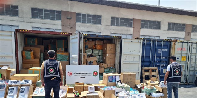 İki ilde 521,1 milyon lira değerinde kaçak eşya ele geçirdi