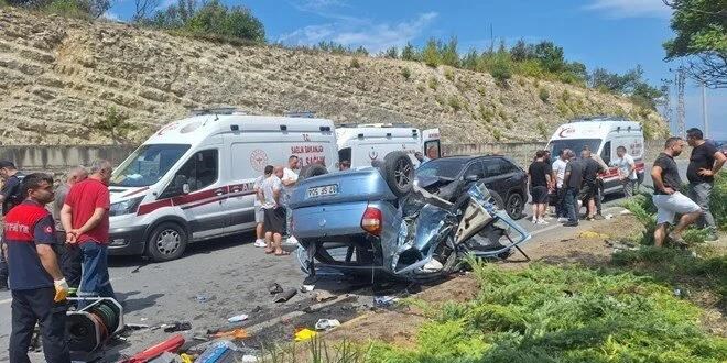 Cip ve otomobilin feci kazası: 1 ölü, 2'si çocuk 3 yaralı
