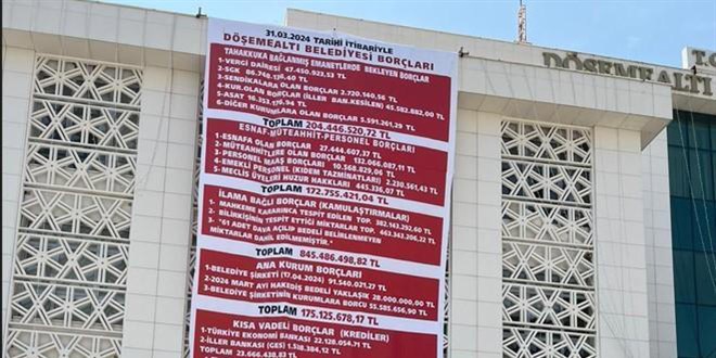 70 milyon liralık borç nedeniyle Belediye şirketine haciz