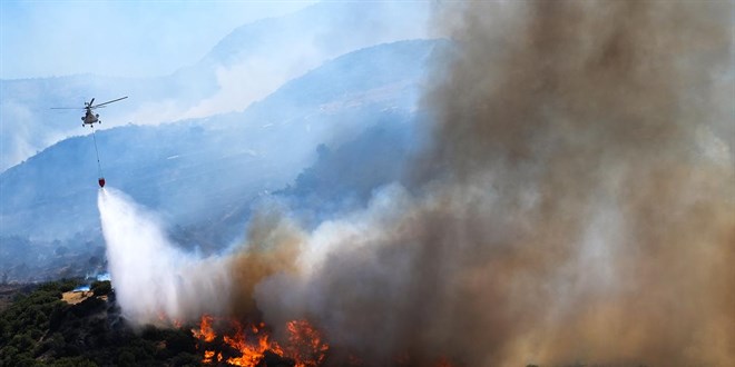 Orman yangınlarına 2 günde havadan 7 bin 662 ton su atıldı