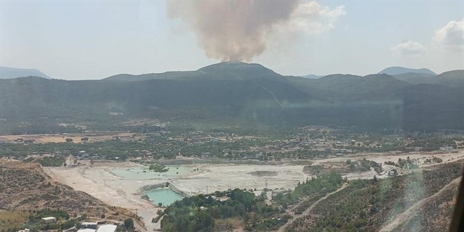 İzmir'in Menderes ilçesinde çıkan orman yangını kontrol altına alındı