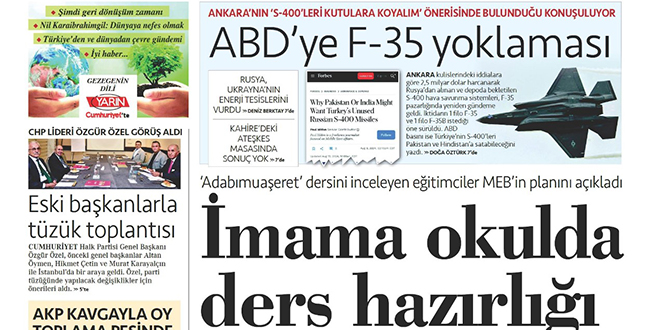 Cumhuriyet Gazetesi'nden 'galiba' kaynaklı manşet