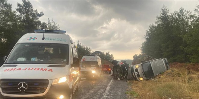 Muğla'da 2 kaza, 1 ölü, 14 yaralı