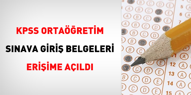 KPSS Ortaöğretim sınava giriş belgeleri erişime açıldı
