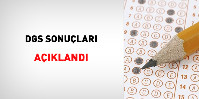 DGS sonuçları açıklandı