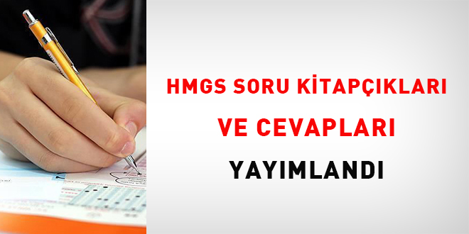 HMGS soru kitapçıkları ve cevapları yayımlandı