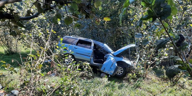Giresun'da şarampole devrilen otomobildeki 1 kişi öldü, 3 kişi yaralandı