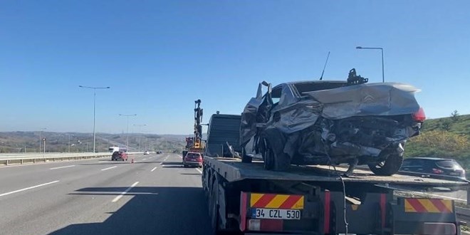 Kuzey Marmara Otoyolu'nda otomobiller çarpıştı: 5 yaralı