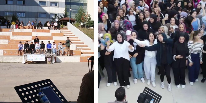 Aynı konsere kız ve erkek öğrencilerin verdiği farklı tepkiler