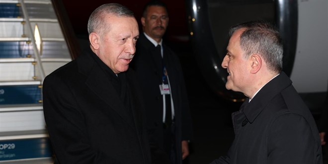 Cumhurbaşkanı Erdoğan, Azerbaycan'a geldi