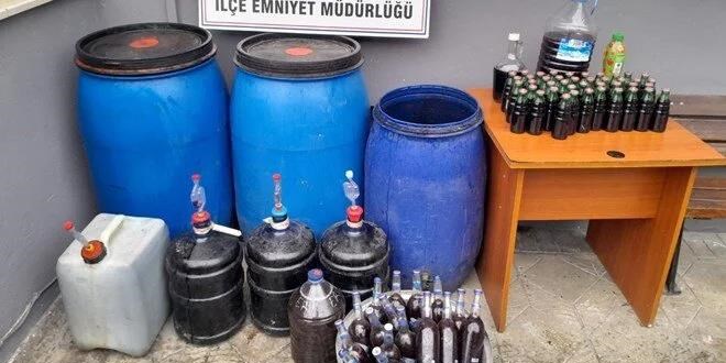 Tekirdağ'da 386 litre sahte içki ele geçirildi