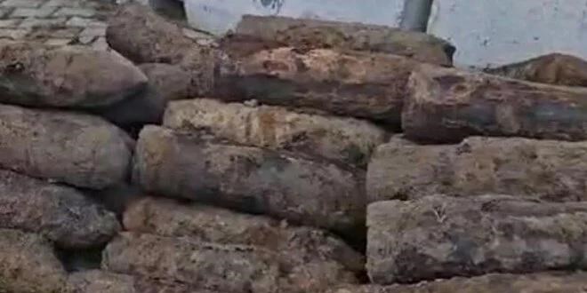 Gelibolu'da patlamamış 50 top mermisi bulundu