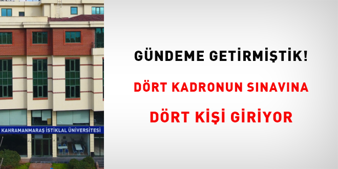 Gündeme Getirmiştik! Dört kadronun sınavına dört kişi giriyor