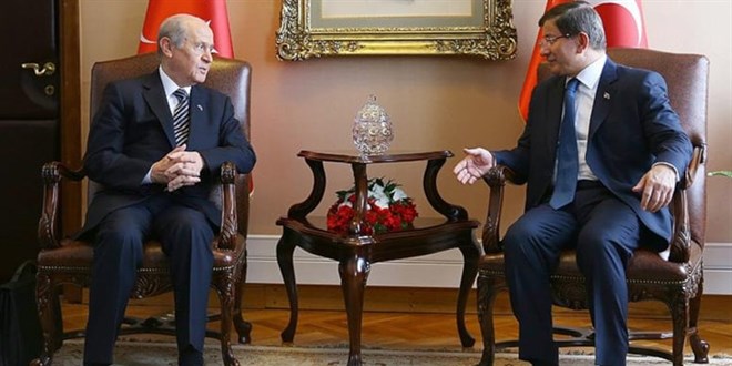 Davutoğlu'ndan Bahçeli'ye destek: PYD ile temaslar olabilir