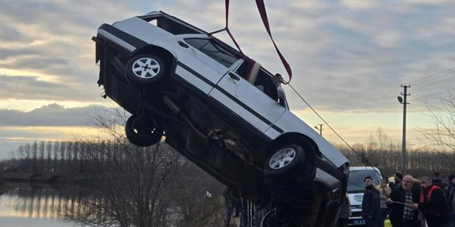 Samsun'da otomobil Terme Çayı'na uçtu: 1 ölü