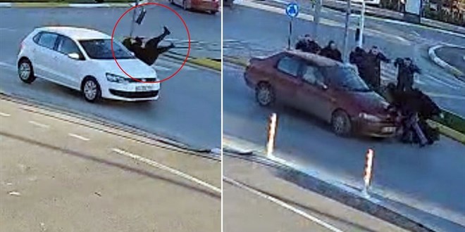 Yaya geçidinde dehşet! 5 dakika arayla 2 araç birden çarptı