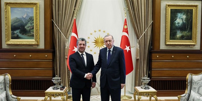 Cumhurbaşkanı Erdoğan, Barzani ile görüştü