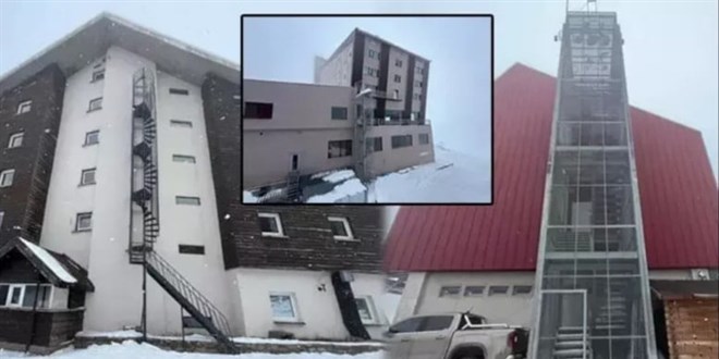 Grand Kartal Oteli'nin yangın merdivenleri görüntülendi