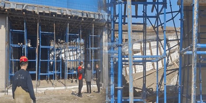 İnşaatta beton kalıbı patladı: 3 işçi göçük altında kaldı