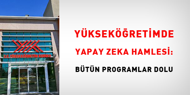Yükseköğretimde yapay zeka hamlesi: Tüm programlar tam dolu