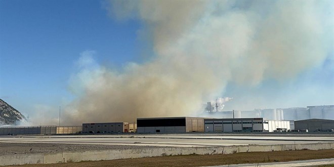 Aydın'da kağıt fabrikasında yangın