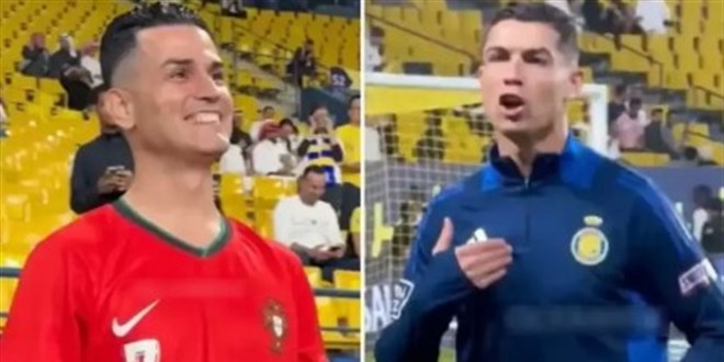 Cristiano Ronaldo 'Adanalı' versiyonu ile karşılaştı, tepkisi olay oldu
