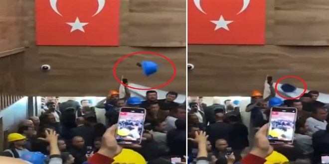 Muğla'da Termik Santral Gerginliği: Başkan Aras'a baret fırlattılar