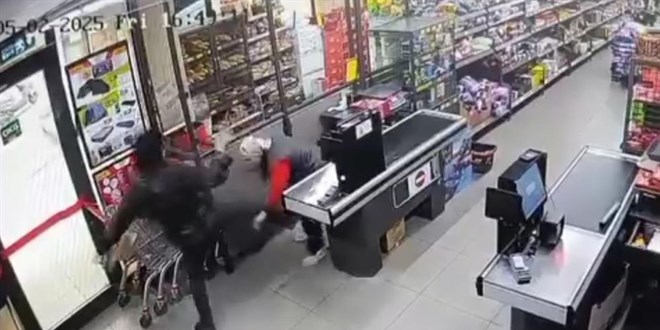 Zincir markette kasiyeri darp eden şüpheli yakalandı