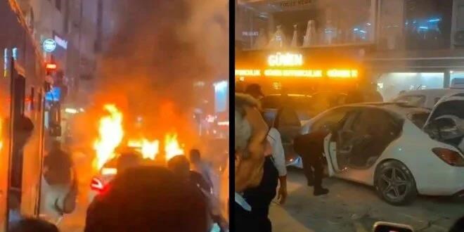 Havai fişekli şampiyonluk kutlamasında, araç küle döndü
